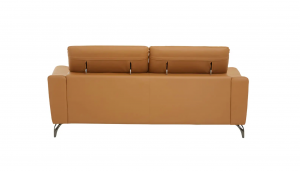 Chic Saffron Leather Sofa