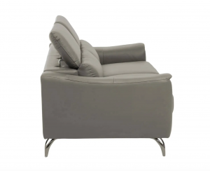 Chic Grey Leather Sofa