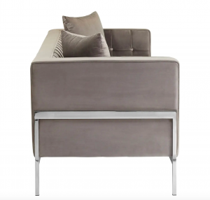 Monaco Grey Velvet  Sofa