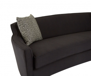 Reno Curved Black Sofa