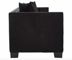 Manhattan Black Velvet Sofa