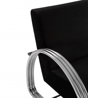 Retro Black & Chrome Lounge Chair