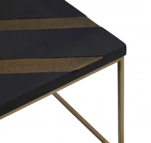 Midas Black & Brass Coffee Table