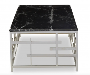 Aldiera Silver & Black Coffee Table