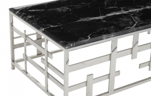 Aldiera Silver & Black Coffee Table