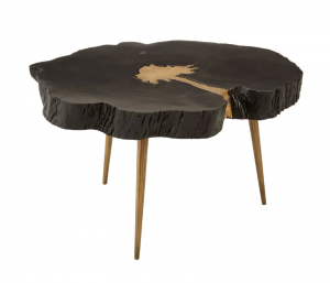 Yaverland Black & Gold Tree Coffee Table