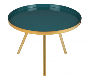 Turquoise Enamel Side Table