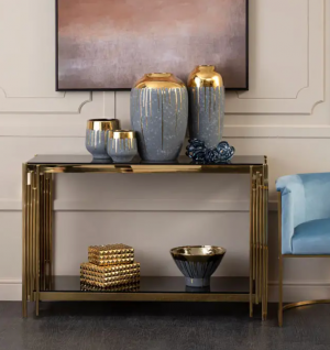 Symphony Gold Console Table