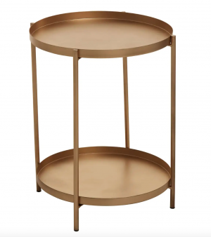 Mandolin Gold Side Table