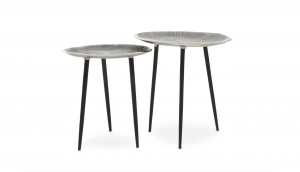 Silver Oak Side Tables Set