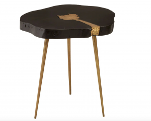 Yaverland Black & Gold Side Table