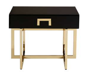 Verve High Gloss Black Side Table