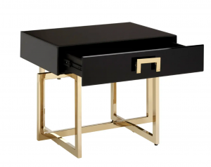 Verve High Gloss Black Side Table