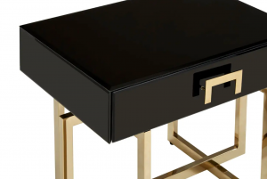 Verve High Gloss Black Side Table