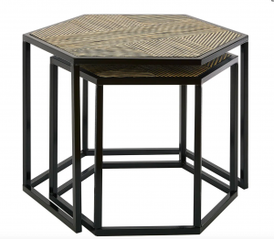 Amari Hexagonal Set of Side Tables