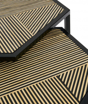 Amari Hexagonal Set of Side Tables