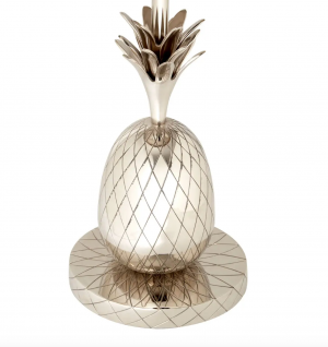 Pineapple Silver Side Table