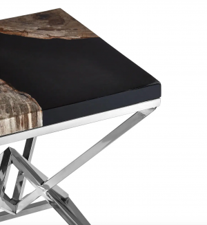 Petrified Square Side Table