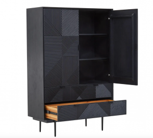 Geometric Black Cabinet