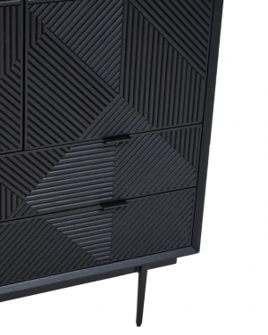 Geometric Black Cabinet