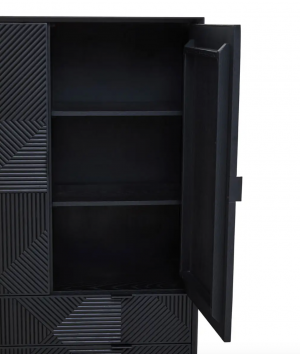 Geometric Black Cabinet