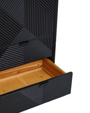 Geometric Black Cabinet