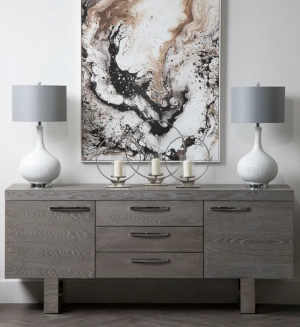 Chic Grey Elmwood Sideboard