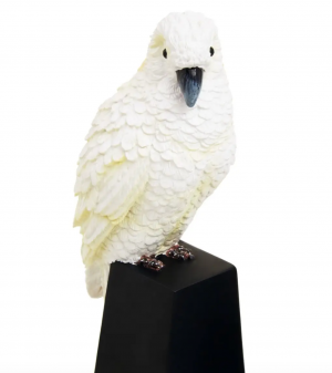 White Parrots Bookends