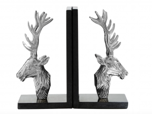 Silver Stag Bookends