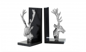 Silver Stag Bookends