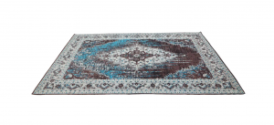 Vintage Turquoise & Brown Rug