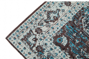 Vintage Turquoise & Brown Rug