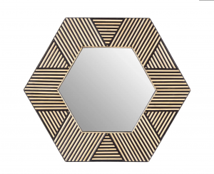 Bali Hexagonal Mirror