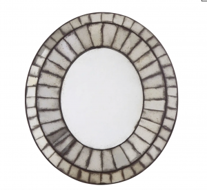 Vintage Mosaic Oval Mirror