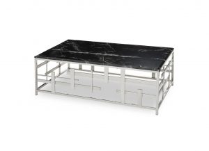 Aldiera Silver & Black Coffee Table