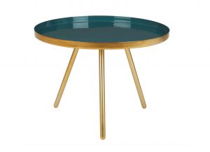 Turquoise Enamel Side Table