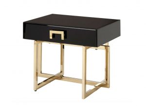 Verve High Gloss Black Side Table