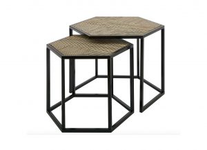 Amari Hexagonal Set of Side Tables