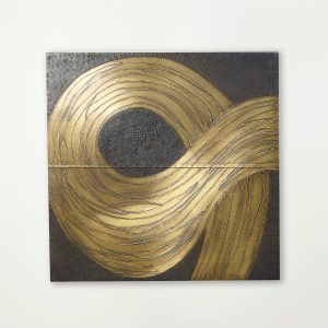 Golden Rivers Abstract Set of Four