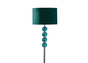 Teal Glass Balls Floor Lamp