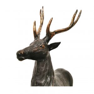 Stag Statue in Brass