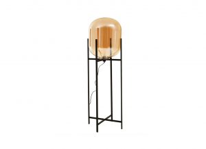 Amber Glass Floor Lamp