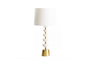 Venetian White Table Lamp