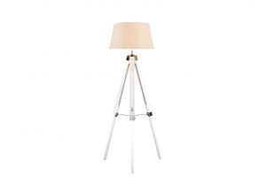 Stanley White Tripod Floor Lamp