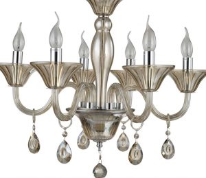 Murano Cognac Crystal Chandelier