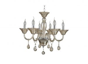 Murano Cognac Crystal Chandelier