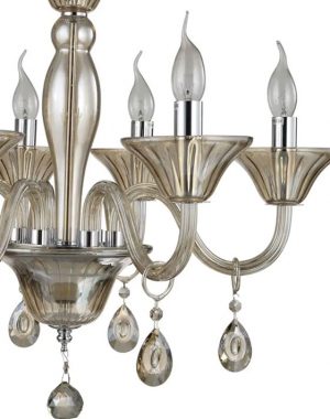 Murano Cognac Crystal Chandelier