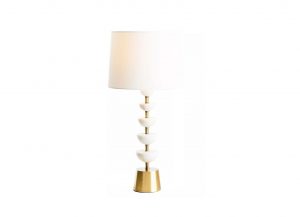 Venetian White Table Lamp