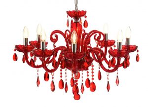 Murano Red Crystal Chandelier