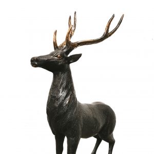 Stag Statue in Brass